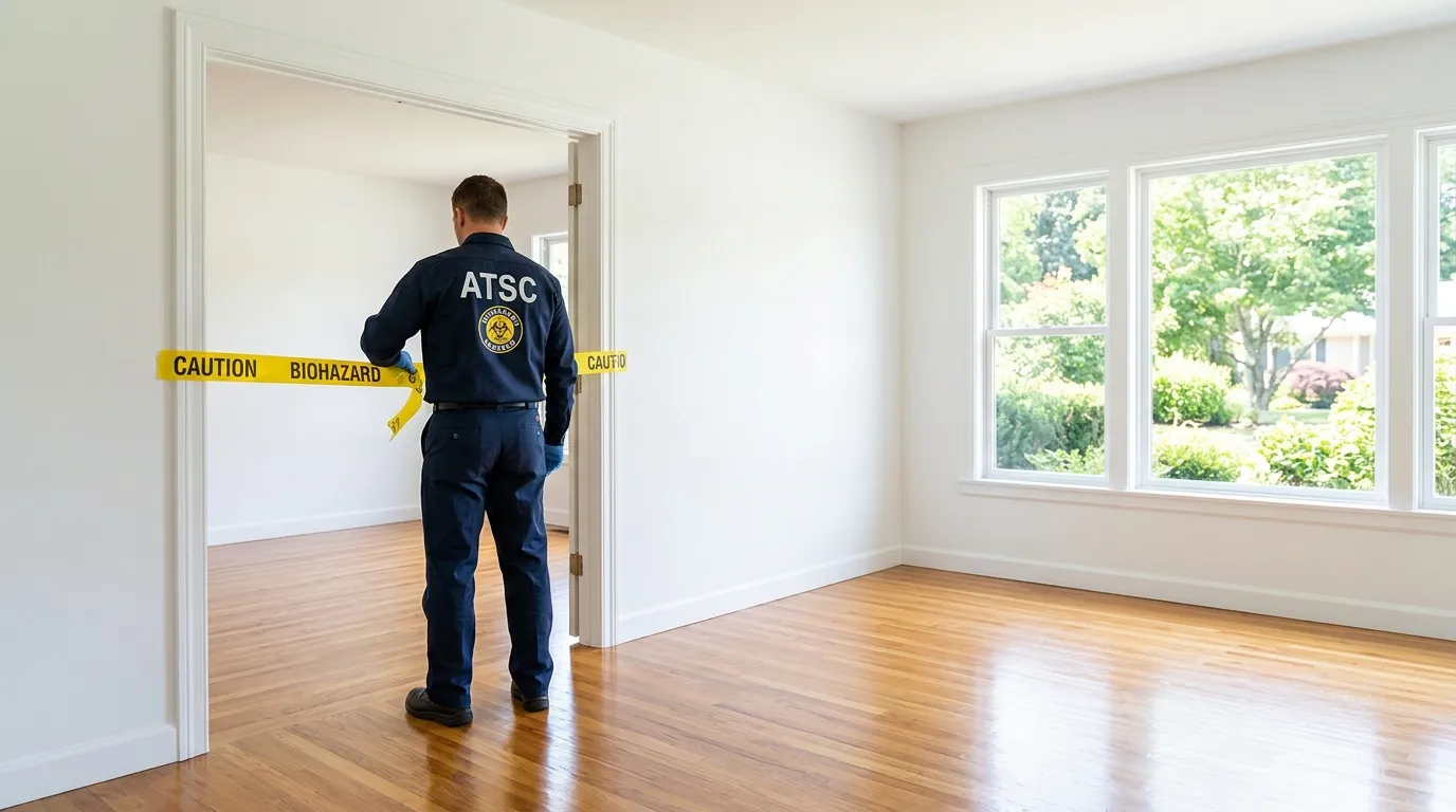 Certified biohazard cleanup crew performing Decomposition Cleanup in Glenpool